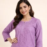Lavender Lucknowi Chikankari Kurti