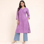 Lavender Lucknowi Chikankari Kurti