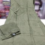 Premium Chikankari Muslin Kurta & Palazzo Set – Olive Elegance