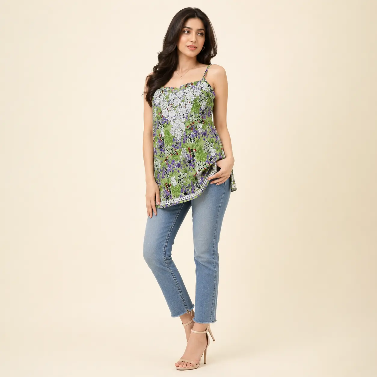 Floral Sleeveless Top Women
